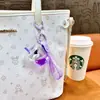 Llavero Colgante Taza de Té con Leche de Animal Marino Rellena de Aceite, Encanto de Animal Lindo, Exquisito Accesorio para Bolso, Venta al por Mayor de Regalos