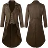 Casaco Longo Retro Europeu com Cauda de Andorinha Masculino Jaqueta Estilo Palácio Fantasia para Performance de Role-Playing de Halloween