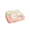 Casa de Perro Rayada Linda Divertida Ojos Grandes Alfombrilla para Mascotas Lavable para Todas las Estaciones Cama Gruesa Cálida para Mascotas Sofá Cama para Perro