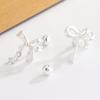 Brincos de estrela Sweet Bow Mang Brincos de fita de estrela Sweet Fashion All-match Simple Ear Bone Nails