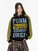 Sudadera con capucha Oreeta American Retro Estampado de Carta Antigua Moteada para Hombres y Mujeres, Sudadera con Capucha de Marca de Moda para Parejas