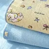 Funda de Cama de Doble Capa de Gasa de Dibujos Animados para Madre y Bebé, Terciopelo de Leche, Acolchada, Engrosada, Protector de Cama Antideslizante, Sábana Lavable a Máquina para Colchón