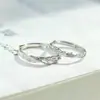 Anillos de Pareja con Ramas Entrelazadas, un Par de Anillos de Lujo Ligero Estilo Ins de Diseño de Nicho para Hombres y Mujeres, Regalo de San Valentín para Novia