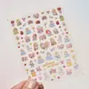 Lindas Pegatinas para Uñas Caricatura Relieve Nini Gordita Soñando con el País de las Maravillas Pegatinas para Uñas 3D Tridimensionales Pegatinas para Uñas de Cenicienta