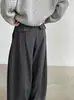 Pantalones casuales de pierna ancha adelgazantes de cintura alta estilo coreano Taochuan para mujer, otoño 2026, de un botón, plisados, pierna ancha T5222