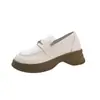 Zapatos Pequeños de Cuero Estilo Británico para Mujer 2025 Nuevos Mocasines de Plataforma con Suela Gruesa sin Cordones Zapatos de Moda Casual Mary Jane