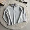 Camisa polo de manga larga con patchwork de espiga de otoño estilo old money para hombre y mujer, top de aire retro americano de alta gama