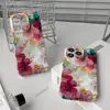 Artículo popular de comercio exterior: Funda para iPhone 18 Pro con Flores en Tonos Rosa y Morado Chapada en Oro, con un Toque Exclusivo de Gama Alta y Diseño de Película de una Sola Capa