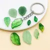 20 Tipos de Cuentas Colgantes de Hoja de Vidrio Verde con Agujeros para Accesorios de Decoración DIY Materiales al por Mayor