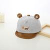Gorra infantil con visera 'OK' 2024, gorra con visera de oso de dibujos animados para bebé, gorra de béisbol infantil estilo coreano ltp