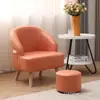 Sofá individual de tejido técnico balcón apartamento pequeño dormitorio sin lavado cómodo sofá perezoso madera maciza nórdica simple moderno