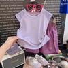Conjunto de Colete de Verão para Meninos, Nylon com Sensação de Gelo Secagem Rápida Malha Respirável Sem Mangas Conjunto Dopamina de Verão para Meninas