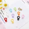Fecho de Flor Colorido Duplo Pendurado Laqueado Mola Material de Contas DIY Feito à Mão Argola de Chaveiro Corrente de Celular Atacado