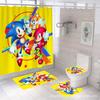 Popular Mario Transfronterizo-- Serie Impresión Digital Poliéster Impermeable y Antimoho Cortina de Ducha Juego de Cuatro Piezas Fabricante