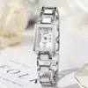 Relógio Quadrado Feminino Casual Digital Diamante Pulseira de Cerâmica Pulseira Simples Casual Relógio Explosões de Comércio Exterior Transfronteiriço