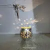 Artesanía de cerámica transfronteriza taza hueca de electrochapado blanco puro taza para velas variedad de quemador de incienso