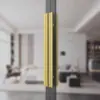 Maçaneta de Porta de Vidro de Aço Inoxidável Cobre de Imitação de Luxo Pronta para Uso Normcore Madeira Maciça Sofisticada Hotel Escritório Maçaneta de Porta