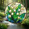 Nuevo producto transfronterizo de Amazon: Artefacto acrílico para puzzle que atrapa la luz para el hogar, adorno colgante decorativo pintado a mano para decoración de patio y ventana