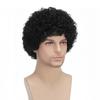 Perucas Curtas Masculinas Europeias e Americanas Transfronteiriças, Perucas Afro Cacheadas Pequenas, Perucas Cacheadas Estilo Anos 70, Perucas Curtas Cacheadas Disco, Atacado de Fabricantes