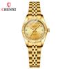 CHENXI Dawn - Reloj de negocios con diseño de explosión de comercio exterior para parejas, reloj de cuarzo con correa de acero resistente al agua y dorado, de moda transfronteriza, para hombres y mujeres.