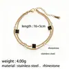 Pulseira Empilhável de Aço Inoxidável Estilo Chinês Novo Transfronteiriça Europeia e Americana para Mulheres Galvanizada a Ouro 18K Joias da Moda de Luxo Leve Acessórios de Mão Venda por Atacado