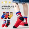 [Cinco pares] calcetines para niños calcetines de algodón de clase A primavera y otoño dibujos animados niños bebé otoño e invierno en el barril al por mayor Una generación de cabello