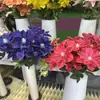 Arranjo de Flores Decorativo Artificial de Lótus Diamante e Clematis com 3 Cabeças para Corredor de Casamento Flores Artificiais Display de Janela de Hotel Flores de Seda