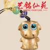 Cadena colgante para teléfono móvil con buey del zodiaco tallado en sándalo verde, colgante accesorio para bolso de buey pequeño lindo de dibujos animados Yiming Xianyuan