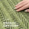 Alfombrilla de chenilla con patrón de espina de pescado vintage para ventanal, alfombrilla para alféizar, cojín con sentido avanzado para balcón y dormitorio, cojín extraíble y lavable