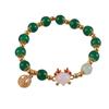 Dragón Esmeralda año zodiaco Dragón Pulsera Marca de la suerte afortunado afortunado regalo de cumpleaños Zodiaco dragón joyería de mano pulsera con borla