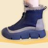 Nuevos Zapatos de Algodón de Invierno para Mujer con Forro Polar Espesado Botas Martin Nueva Suela Gruesa Aumentada Botas de Nieve para Mujer Botas Cálidas de Moda