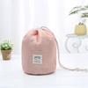 Versión coreana de bolsa de cosméticos de gran capacidad, bolsa de aseo, bolsa de almacenamiento de viaje multifuncional, bolsa de almacenamiento cilíndrica con cordón, ventas directas de fábrica