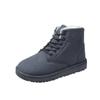 2020 outono e inverno Novas botas Martin Botas femininas de algodão Botas curtas quentes de veludo Botas de renda plana Botas femininas de neve