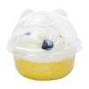 Taza de Pudín Oso Pequeño Oso Gordo Creativa de PP Engrosado con Tapa para Niños Taza de Gelatina de Caramelo y Leche Taza de Postre Taza de Pudín para Apretar