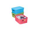 Cesta de Juguetes para Jardín de Niños Rectangular Grande, Mediana y Pequeña Cesta de Almacenamiento de 5 Colores Cesta de Plástico Caja de Almacenamiento Tejida Cesta de Ratán