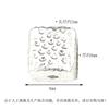 Cuentas Espaciadoras Cubo de Plata de Ley S925 Cepilladas, Estilo Chino Plata Lisa Estilo Étnico Plata Hecha a Mano Pulsera DIY Joyería Cuentas Sueltas