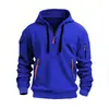 Suéter con capucha y cremallera para hombre, chaqueta deportiva informal de talla grande, para primavera y otoño, nueva, transfronteriza, con múltiples bolsillos