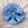 Goma para el pelo fresca de cuadros azules con colores contrastantes, Lazo para moño estilo perezoso, Nuevo accesorio para el pelo de primavera y verano