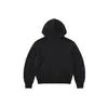 Moletom com Zíper Preto Desgastado Lavado para Homens e Mulheres Cardigan Curto Solto de Peso Pesado Moletom Streetwear Cor Sólida Roupa Exterior