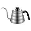 Tetera Popular Transfronteriza de Acero Inoxidable con Pico Largo y Delgado con Forma de Nube, Tetera para Café Pour-Over con Termómetro, Tetera Compatible con Cocina de Inducción