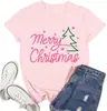 Camisetas de Natal Malucas e Felizes para Mulheres Árvores de Natal Deixe