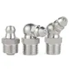 Niple de Engrase de Acero Inoxidable 304 Estándar Nacional Boquilla Lubricadora Recta Curva Conector de Boquilla Lubricadora Accesorios para Pistola de Grasa Boquilla M8M10
