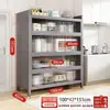 Novo Rack de Armazenamento para Cozinha, Armário de Armazenamento Multicamadas de Chão, Multifuncional para Micro-ondas, Aparador, Armário, Armário de Armazenamento