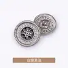 Corazón de Flor Gota de Aceite Hebilla de Diamante Lana Metálica Abrigo Chaqueta Traje Hebilla Formal Botón Botón Jinda
