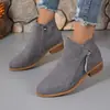 Botas de Invierno de Talla Grande Transfronterizas Europeas y Americanas Amazon 2026 Moda Botines Bajos para Mujer Comercio Exterior Tacón 43 Venta al por Mayor Talla Grande