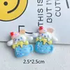 Casquinha de Sorvete Desenho Animado Cachorro de Orelhas Grandes Acessórios de Resina DIY Acessórios de Cabelo para Crianças Capa de Celular Ímã de Geladeira Copo de Água Fivela de Sapato