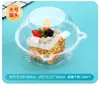 Caja de Plástico Transparente Desechable para Alimentos Caja para Pastelería Maitou Caja para Empaque de Repostería Caja Redonda Caja Pequeña para Pasteles Caja de Ampolla