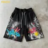 Pantalones de chándal jogger personalizados con efecto desgastado para hombre, con un atrevido diseño de estampado de espuma. Pantalones de chándal para hombre, modernos y de corte holgado