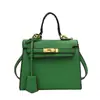 Nuevo Bolso Cruzado de Gran Capacidad con Textura de Lichi Estilo Kelly Birkin de Moda Versátil para el Trabajo y el Uso Diario