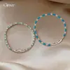 Las Olas Son Hermosas~ Pulsera Cuadrada de Circonita Azul Marino, Lujo Ligero y Sensación de Alta Gama, Joyería de Mano Fresca, Dulce y Exquisita
